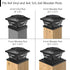 Davinci Lighting Renaissance Solar Outdoor Post Cap Lights - Includes Bases for 4x4 5x5 6x6 Posts - Bright LED Light - Slate Black (1 Pack)...