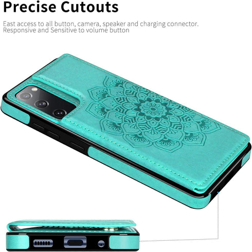 COOYA for Samsung S20 FE Case, Galaxy S20 FE 5G Case Wallet Case with Card Holder Premium PU Leather Magnetic Closure Protective Back Flip Phone C...