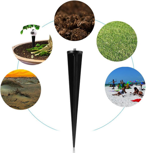 Spike Pole Mount Ground Stake for Insta360 One R Samsung Gear 360 2017 Edition Cam,360fly 360° Cam,Ricoh Theta V SC2 M15,LG 360,Nikon Keymission 1...