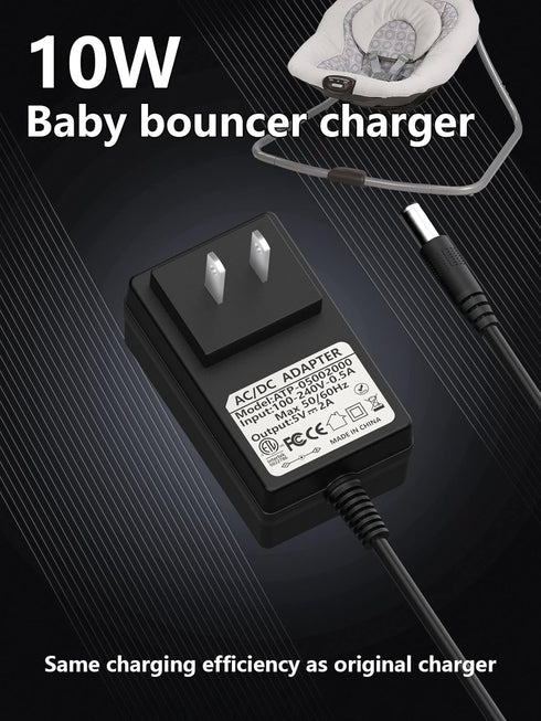 5V Charger for Graco Swing Power Cord Replacement for Graco Baby Swing, DuetSoothe, Simple Sway Swing, Glider LX, DuoGlider, Sweetpeace, Nova Baby...