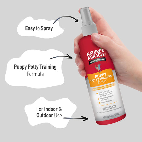 Nature's Miracle Advanced Platinum Puppy Potty Training Spray 8 Oz, Dog Training Aid...