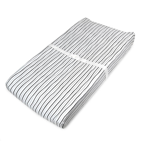 American Baby Company 2 Pack Printed 100% Cotton Knit Fitted Contoured Changing Table Pad Cover - Compatible with Mika Micky Bassinet, Silver Blac...