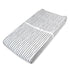 American Baby Company 2 Pack Printed 100% Cotton Knit Fitted Contoured Changing Table Pad Cover - Compatible with Mika Micky Bassinet, Silver Blac...
