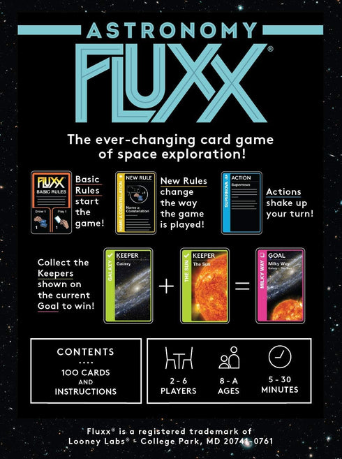 Astronomy Fluxx Card Game - Explore Space with NASA Photographs...