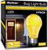 LED Bug Light Bulbs Outdoor 4 Pack,Dimmable 9W Amber Yellow Bug Light Bulbs Replace up to 60W, A19 Bug Lights for Outside, Bedroom, Hallway Porch ...