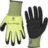 Flexzilla Pro GC160PL Cut Resistant Sandy Nitrile Dip Gloves, ANSI Level 5, Black/ZillaGreen, Large...