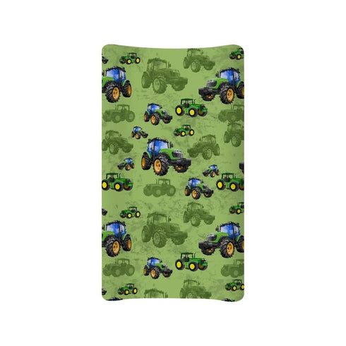 Farmer Tractors Diaper Change Table Pad Covers Ultra Soft Infant Stretchy Changing Table Cover for Baby Boys and Girls Soft Stretchy Safe Snug Fit...