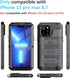 for iPhone 13 Pro Max Case Waterproof with Built-in Screen Protector Full Body Rugged Hard Silicone, Military Grade Shockproof Dustproof Protectiv...