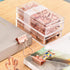 Cactus Binder Clips with Cute Rose Gold Medium Binder Clips in Acrylic Crystal Box for Office School and Home Supplies...