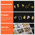 640Pcs 5 Colors Metal Necklace Pinch Clip Kit, Mixed Snap Pinch Clip Bail Clasps Necklace Dangle Charm Pendant Clasps Claw Bail Hook Pendant Conne...