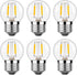 G40 E26 1W Low Wattage LED Vintage Bulbs Small Globe Nightlight 10 Watt Edison Style Bulb, 2700K Warm White Non Dimmable 6Pack...