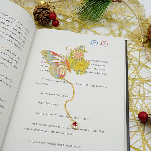 Butterfly Bookmarks for Women,Cute Funny Metal Bookmark,Unique Gifts Book Markers for Women Book Lovers,Teacher Appreciation Gifts,Valentine Mothe...