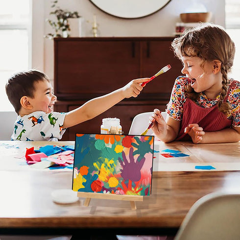 9.4 in Wooden Easel Stand for Painting, Canvases, Art, Crafts, Tabletop Easels, Small Wood Table Top Paint Tripod Station for Kids Adults, Portabl...