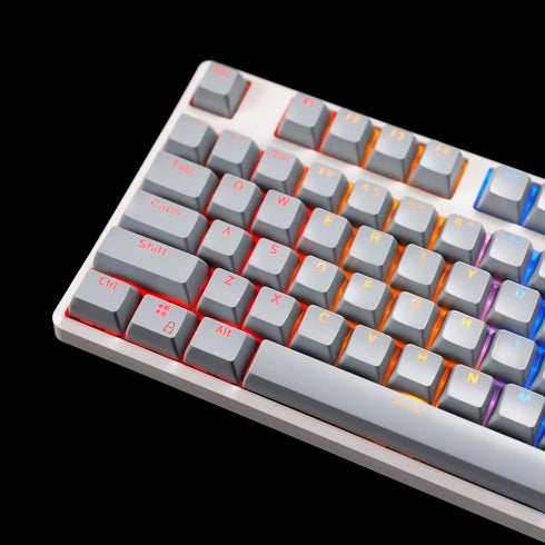 104 Key SA Profile ANSI ISO Double Shot Shine Through Ball Shape Keycaps Suitable for Standard MX 104 87 61 Keyboard (Light Gray)...