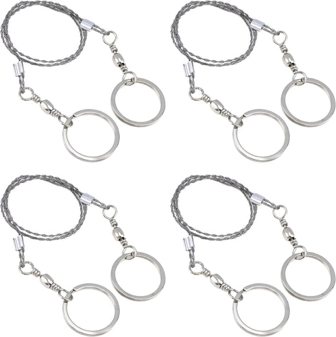 LC LICTOP Stainless Steel Hand Pocket Wire Saw Silver Outdoor Gear for Wood Camping Hiking Hunting 4pcs...