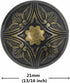 Bezelry 12 Pieces Embossed Flower Domed Metal Shank Buttons. 21mm (13/16 inch) (Antique Brass)...