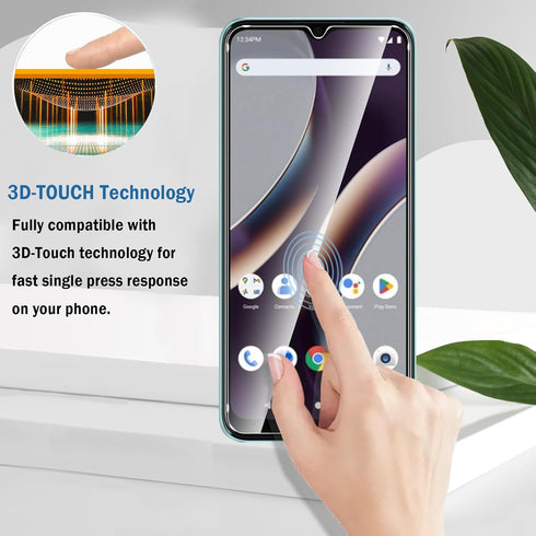 2 Pack Compatible with BLU G53 Screen Protector,Full Coverage 9H Tempered Glass Film,HD Clear Scratch Resistant,Bubble-Free for BLU G53 Screen Pro...