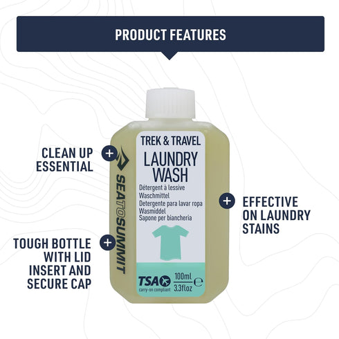 Sea to Summit Trek and Travel Liquid Laundry Wash, 4-Pack (4 x 89ml Bottles)...