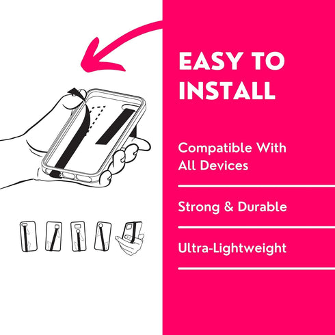 Phone Loops: Non-Elastic Phone Grip, Phone Strap, Phone Holder for Hand - Small, Light and Discreet Phone Loop Cell Phone Holder for Hand - Phone ...