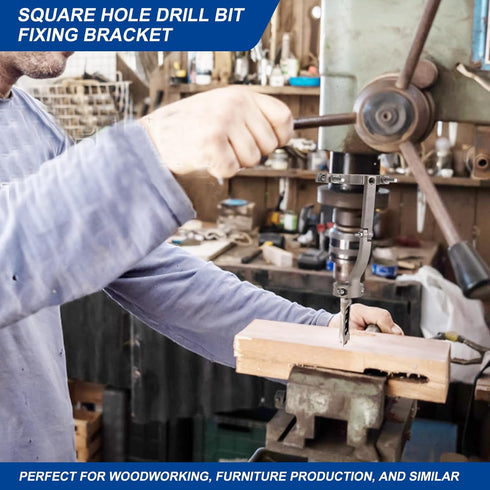 Square Hole Drill Bit Adapter, Mortising Attachment for Hand Drill/Drill Press, Mortise and Tenon Tools, Square Hole Drill Bits for Wood, Accessor...