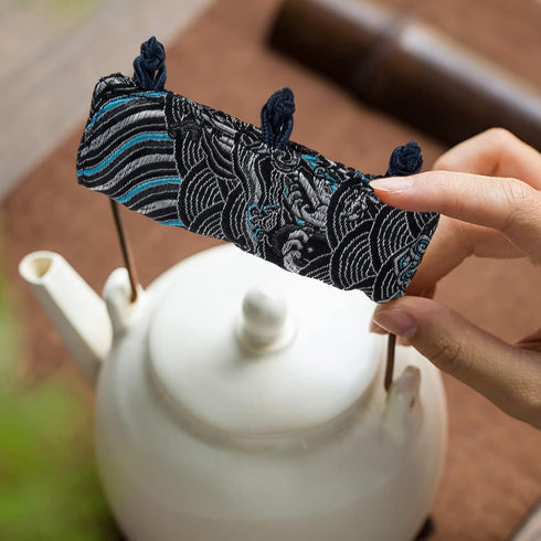 Amosfun teapot Handle Gloves Insulated Pot Sleeve Printed teapot Handle Cover Frying pan Handle red Kitchen Decor and Accessories teapot Handle Sl...