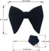 Justar Mens Pre-Tied Oversized Velvet Bow Tie with Flower Lapel Pin Brooch for Suit Wedding Tuxedo Big Bowtie Set...
