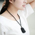 Natural Black Elegant Obsidian Carved Dragon Chakra Pendant Necklace Beads Chain for Lucky (gift box include)...
