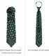 Jacob Alexander Men's American Football Game Balls Pattern Pre-Tied Zipper Neck Tie - Green...