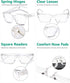 Eyekepper 4 Pack Ladies Eyeglasses - Oversized Square Design Eyewear for Women Transparent...