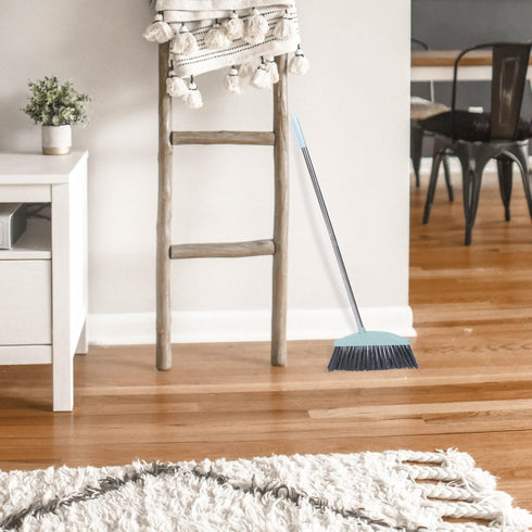Heavy Duty Broom with Long Handle Commercial Broom Sweeping Brooms Outdoor Indoor Broom for Home Garage Kitchen Office Lobby Lawn...