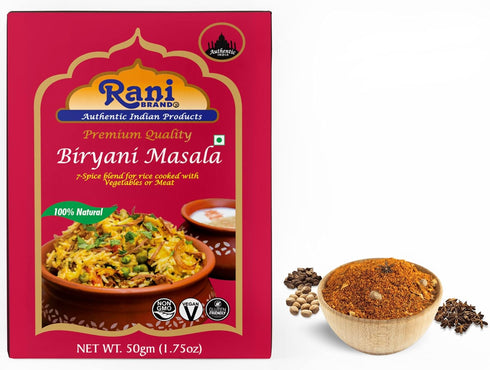 Rani Biryani Masala Curry (7-Spice Blend for Indian Rice Dishes, Pullao/Pilau) 1.75oz (50g) ~ All Natural | Vegan | No Colors | Gluten Friendly | ...