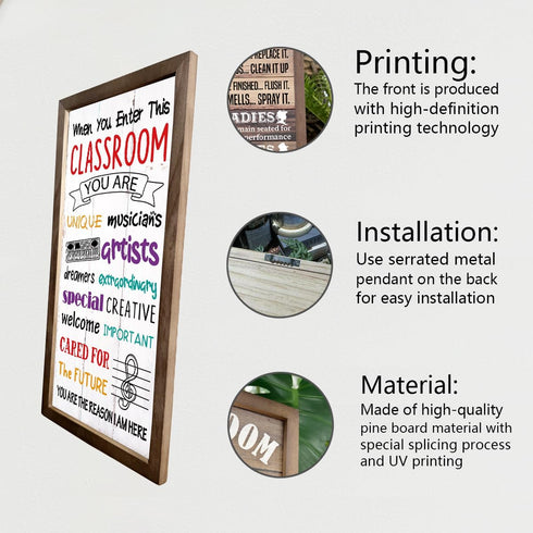 Music Classroom Supplies, Music Classroom Frame Decor, Hanging Music Classroom Décor, Music Wood Wall Art, Music Education, Music Classroom Wall D...
