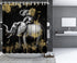 FuShvre Elephant Shower Curtain Black and Gold Shower Curtains African Animal Bathroom Decor Hooks Included 72"x 72"...