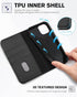 TUCCH Wallet Case for iPhone 12 Pro/iPhone 12 5G, Premium PU Leather Flip Folio Cover with Card Slot, Stand Book Design [Shockproof TPU Interior C...