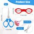 3 PCS Small Folding Scissors Portable Paper Cutter Scissors Fabric Keychain Scissors Stainless Steel Travel Scissors Safety Retractable Glasses-Sh...