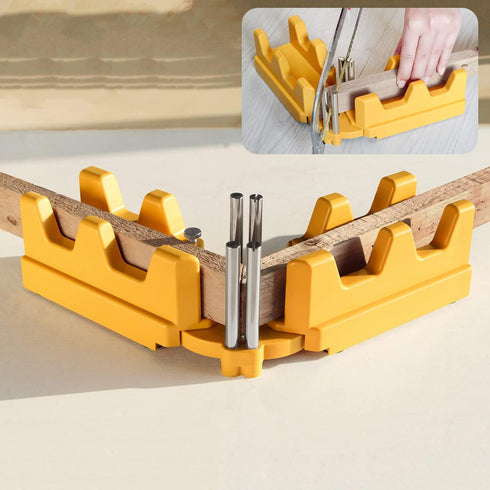 2-in-1 Mitre Measuring Cutting Tool,Miter Saw Protractor and 85-180°Angle Finderfor Home Improvement Carpentry Work (Yellow)...