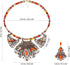 TENDYCOCO Bohemian Necklace Earring Set Ethnic Choker Necklace Chunky African Statement Jewelry Sets for Women...
