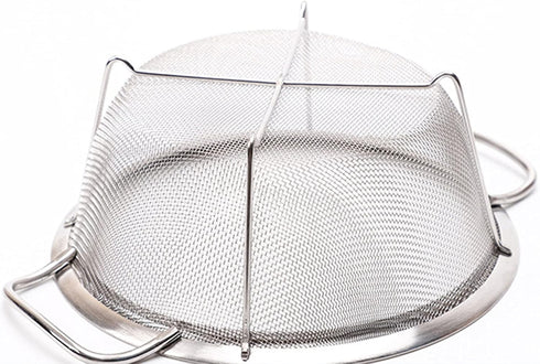 Stainless Steel Mesh Colander Strainer Basket, 2.5 Quart Fine Mesh Net Colander with Heavy Duty Handles & Wide Rim & Resting Feet for Strain, Drai...