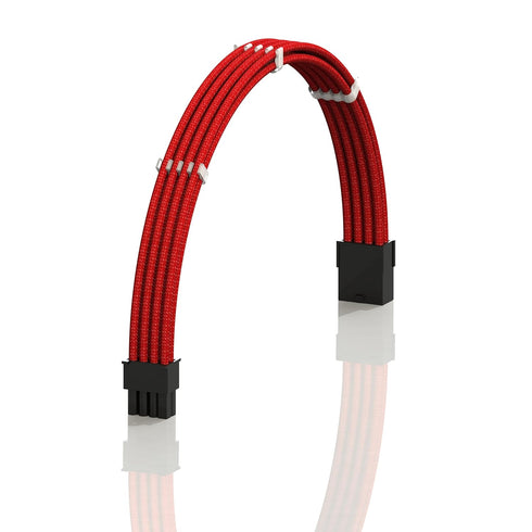 LINKUP - AVA 50cm PCI-E 8P(6+2) GPU PSU Power Supply Braided Sleeved Custom Mod PC Extension Cable w/Combs | Strong & Stiff Design | Single Pack |...