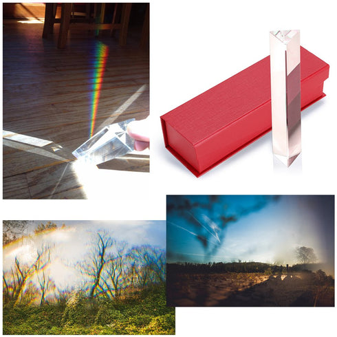 Sumnacon Photography Prism, 6" Crystal Glass Triangular Prism Full Rainbow Color Spectrum Best for Photography...