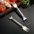 2024 New 2Pcs 2-in-1 Watermelon Fork Slicer Cutter Stainless Steel Summer Watermelon Cutter for Kitchen Gadget Camping Home Party...