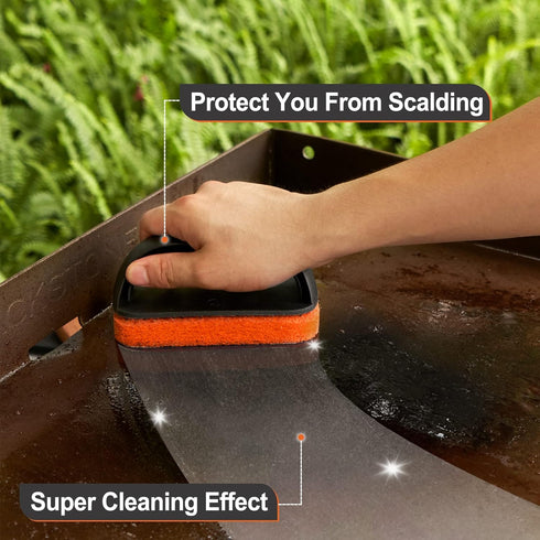 SHINESTAR 11-Piece Griddle Scouring Pad for Blackstone, Flat Top Grill Cleaner - 10 Grill Scrubber Pads and 1 Handle...