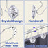 Shower Curtain Hooks Rings for Bathroom, 12PCS Double Hooks Glide Anti Rust Crystal Rhinestones Shower Curtain Rings Hangers for Shower Curtains, ...