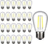 25-Pack LED S14 Bulbs 2W String Light Replacement Bulbs, Shatterproof Outdoor 20 Watt Equivalent 5000K Daylight S14 Light Bulbs for Patio Garden, ...