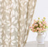 Treatmentex Leaf Valance Window Curtain for Kitchen Basement Bedroom 52" W x 15" L Taupe and White 1 Panel...