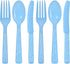 Party Dimensions, Light Blue 48 Count Cutlery Combo, 16 Servings...