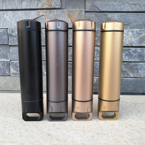 Outdoor Waterproof Capsule Portable Waterproof Container Seal Bottle Holder Case Aluminum(Black)...