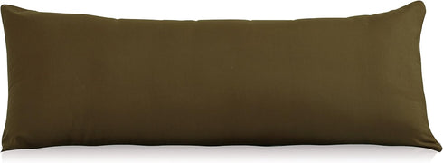 EVOLIVE Ultra Soft Microfiber Body Pillow Cover/Pillowcases 21"x54" with Hidden Zipper Closure(21"x54" Body Pillow Cover, Coffee)...