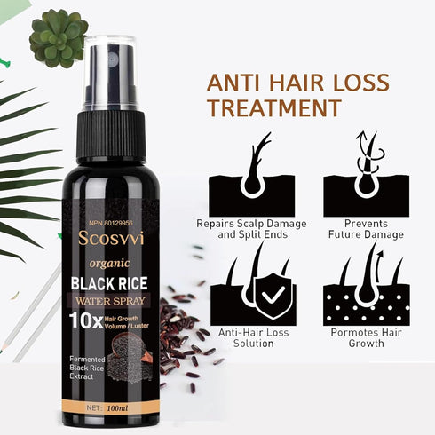 Rice Water For Hair Growth Serum: Hair Loss Treatments For Women And Men - For Dry Damaged Hair With Castor Oil Ginger And Fermented Rice - Hair G...