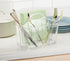 mDesign Plastic Cutlery Storage Organizer Caddy Bin Tote with Handle - Kitchen Cabinet Divided Pantry Basket for Forks, Knives, Spoons, Napkins, I...